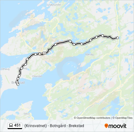 451 Bus Line Map