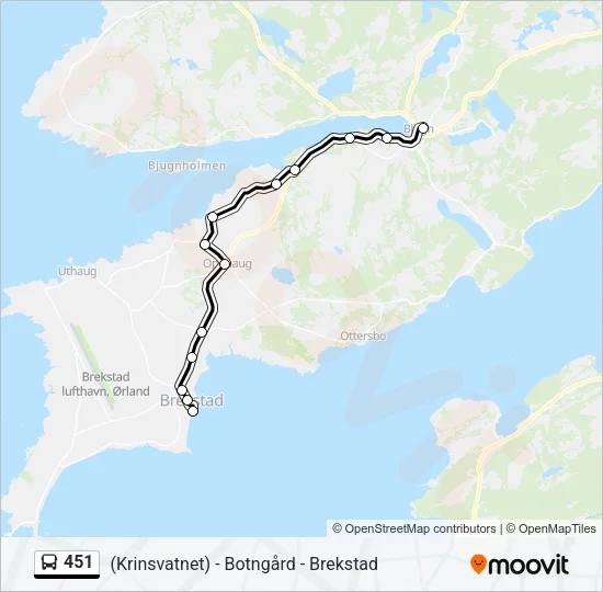451 Bus Line Map
