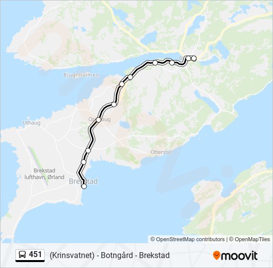 451 bus Line Map