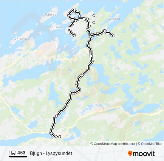 453 Bus Line Map