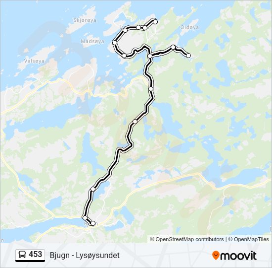 453 Bus Line Map
