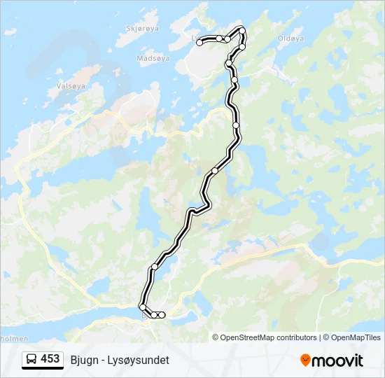 453 Bus Line Map