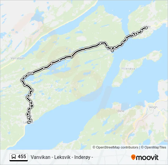 455 Bus Line Map
