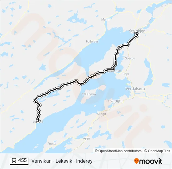 455 Bus Line Map