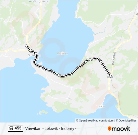 455 Bus Line Map
