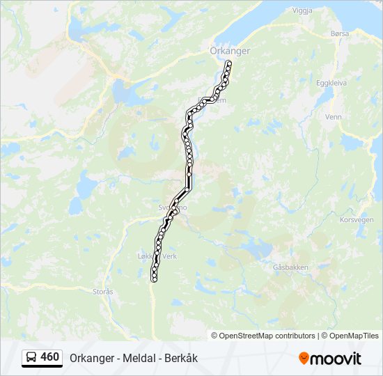 460 bus Line Map