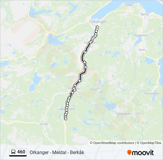 460 bus Line Map