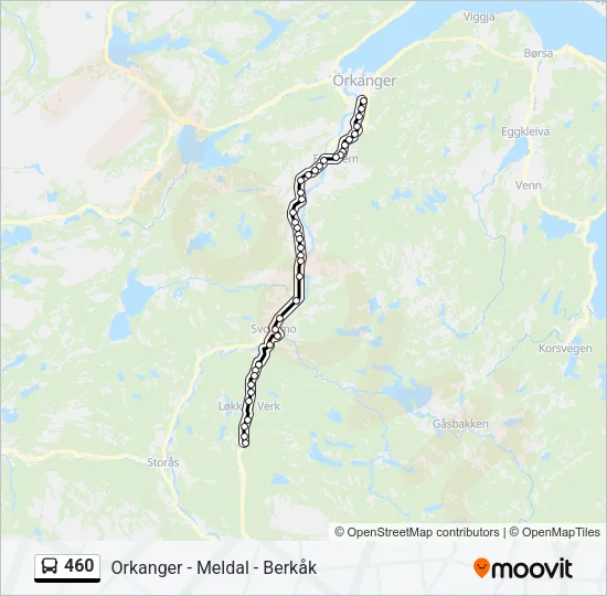 460 Bus Line Map