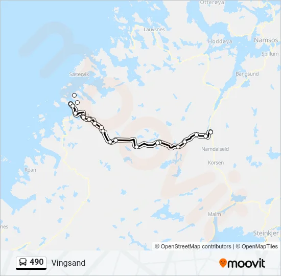 490 Bus Line Map