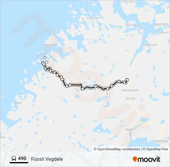 490 Bus Line Map