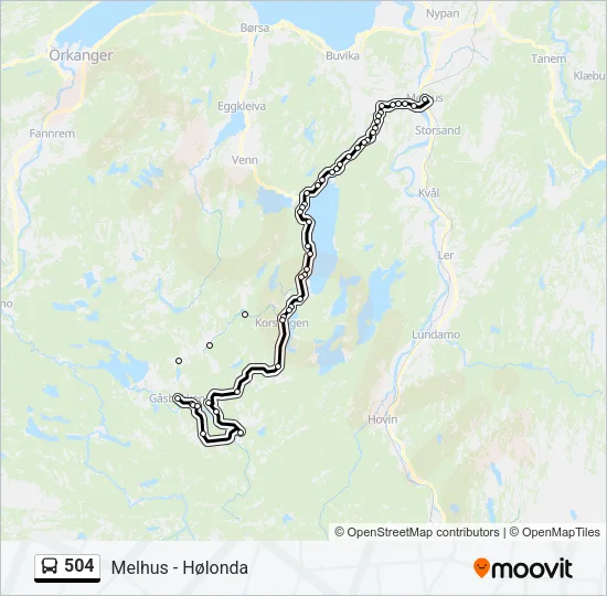 504 Bus Line Map