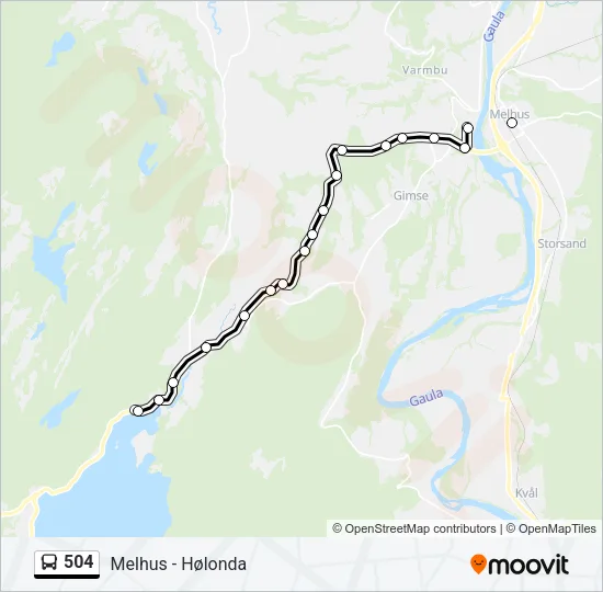 504 Bus Line Map