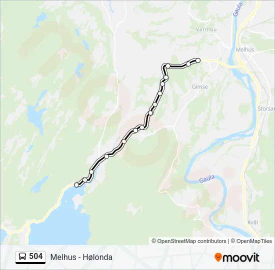 504 Bus Line Map