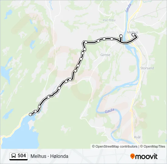 504 Bus Line Map