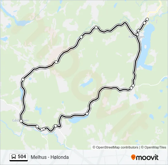 504 Bus Line Map
