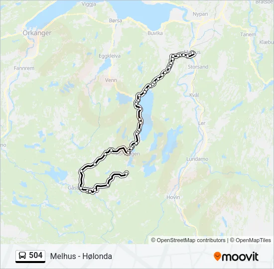 504 Bus Line Map
