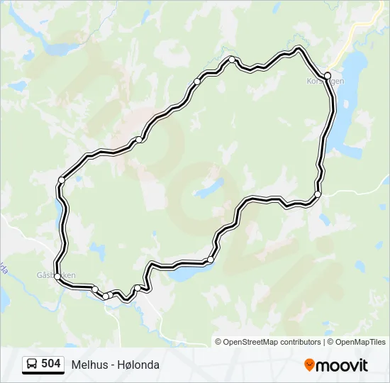504 Bus Line Map
