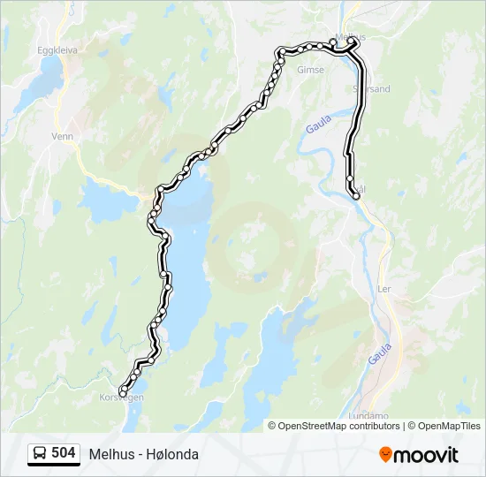 504 Bus Line Map
