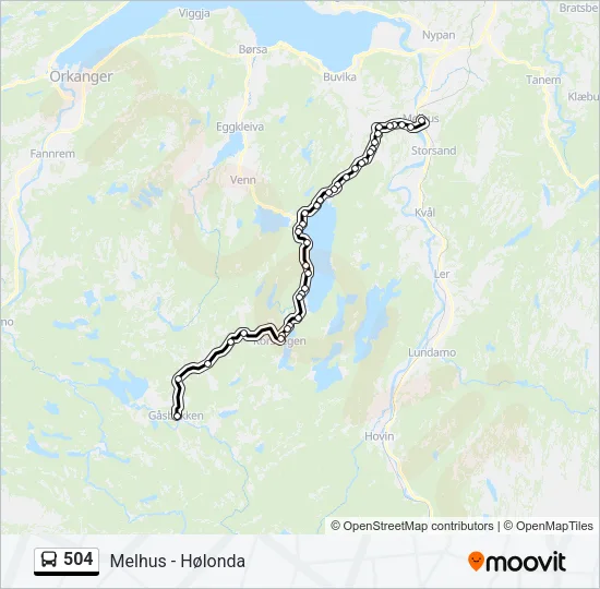 504 Bus Line Map
