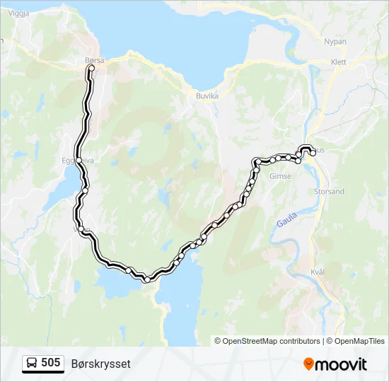 505 Bus Line Map