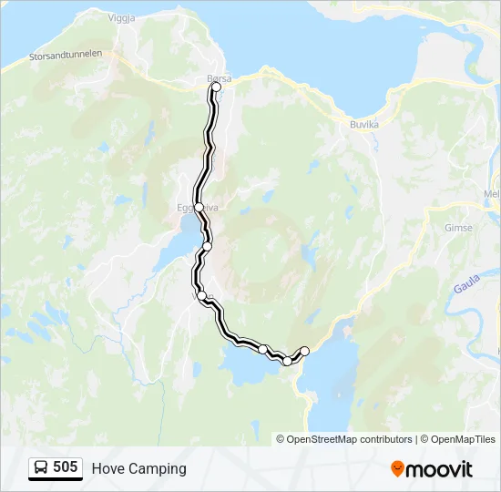 505 Bus Line Map
