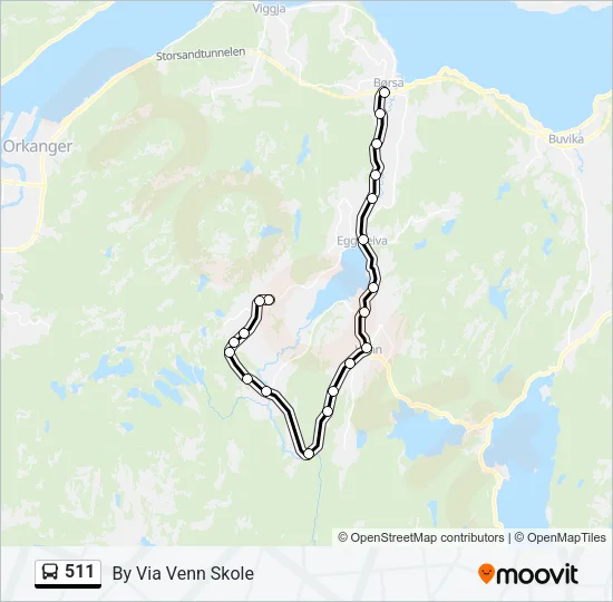 511 Bus Line Map