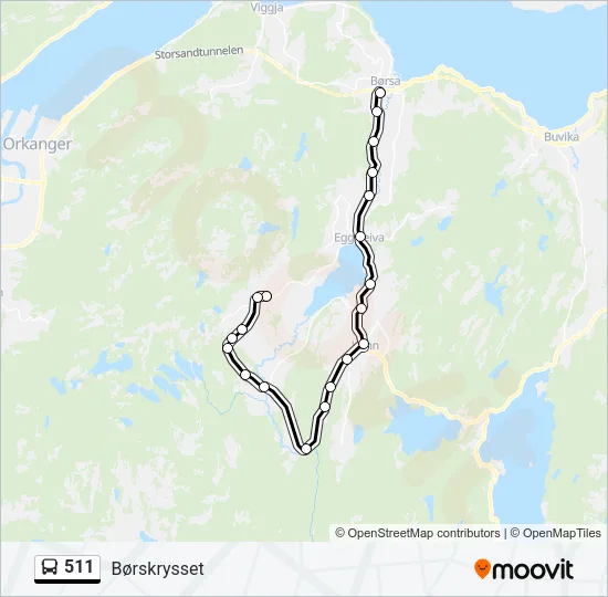 511 Bus Line Map