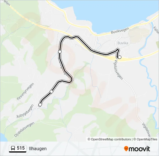 515 Bus Line Map