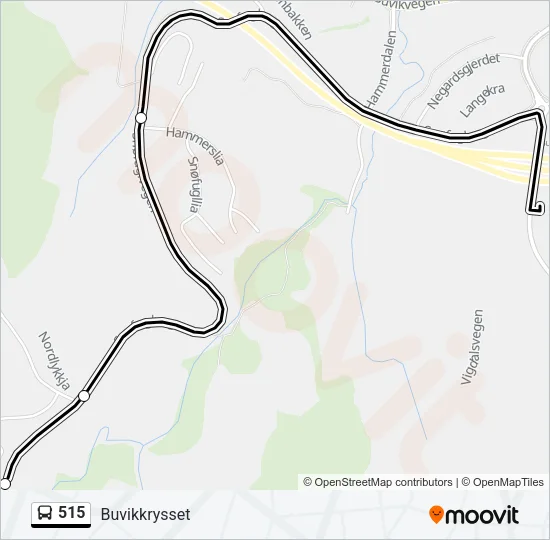 515 Bus Line Map