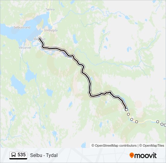 535 bus Line Map