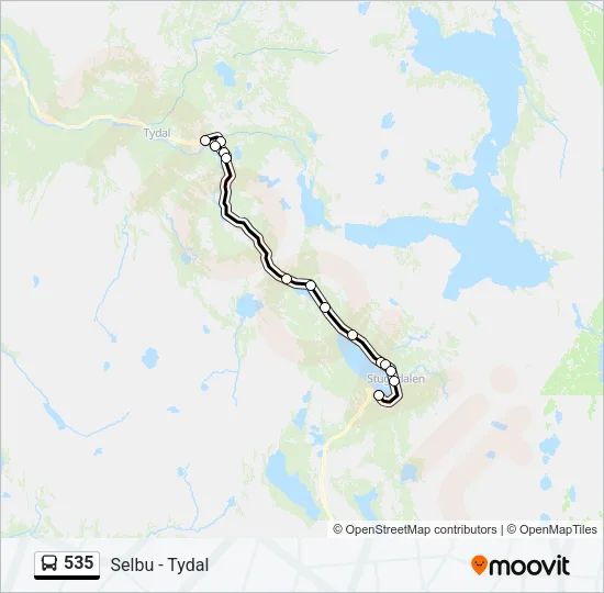 535 Bus Line Map