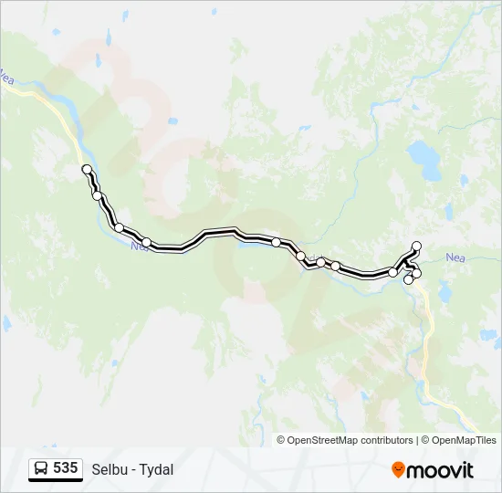 535 Bus Line Map