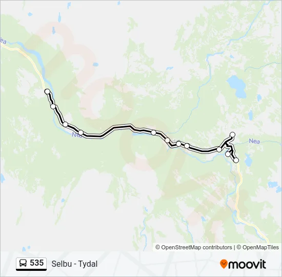 535 Bus Line Map