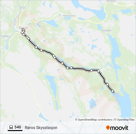 540 Bus Line Map