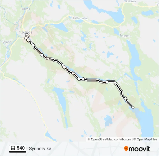 540 Bus Line Map