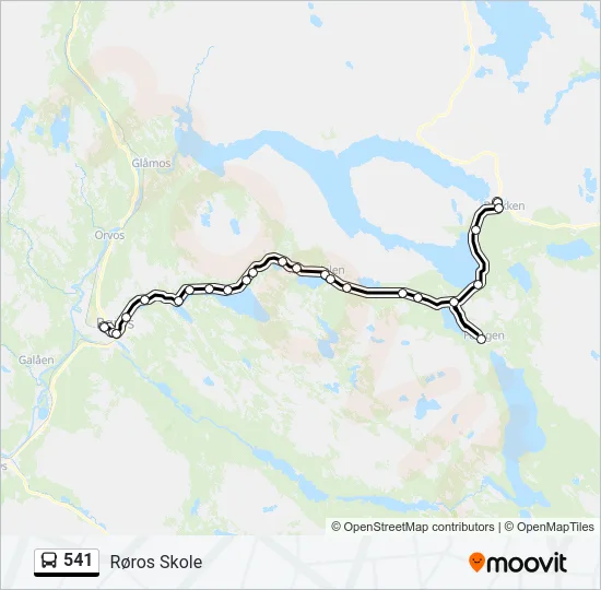 541 Bus Line Map