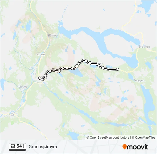 541 Bus Line Map