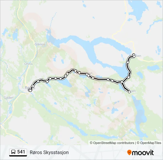 541 Bus Line Map