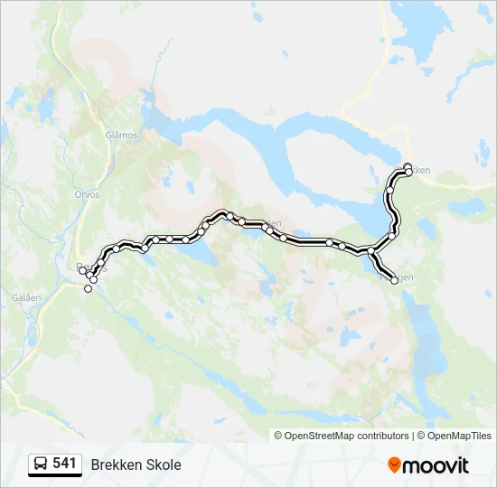 541 Bus Line Map