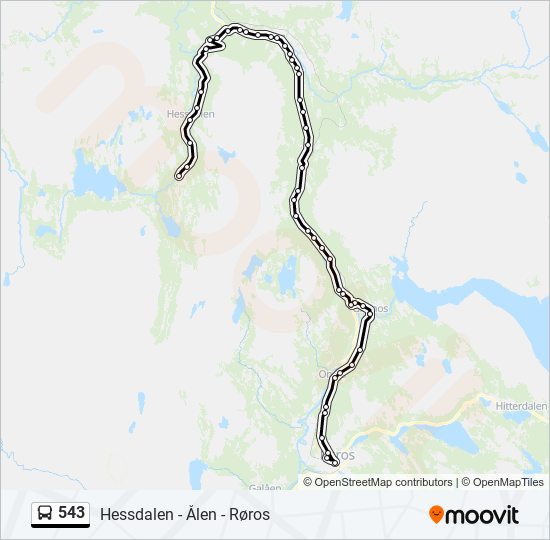 543 bus Line Map