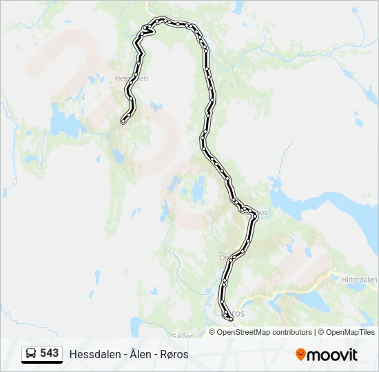 543 Bus Line Map