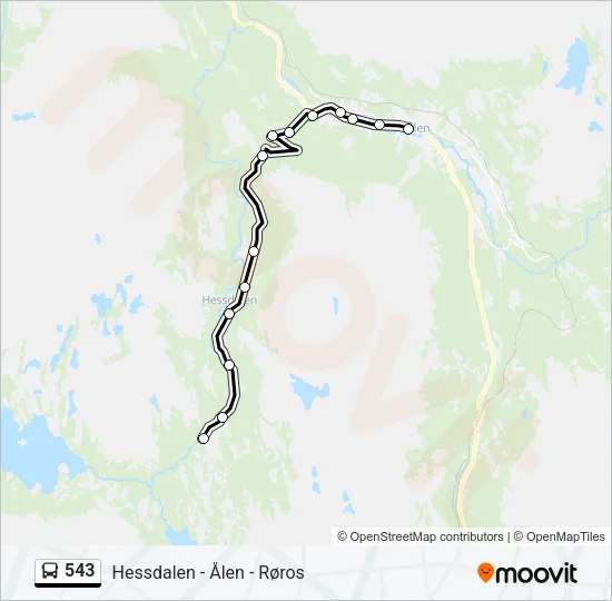 543 Bus Line Map