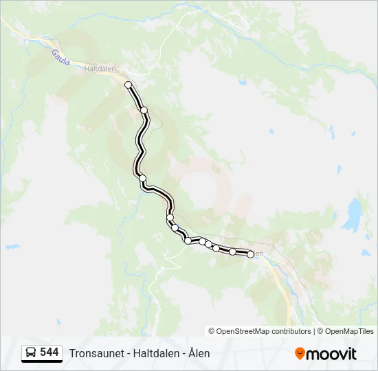 544 Bus Line Map