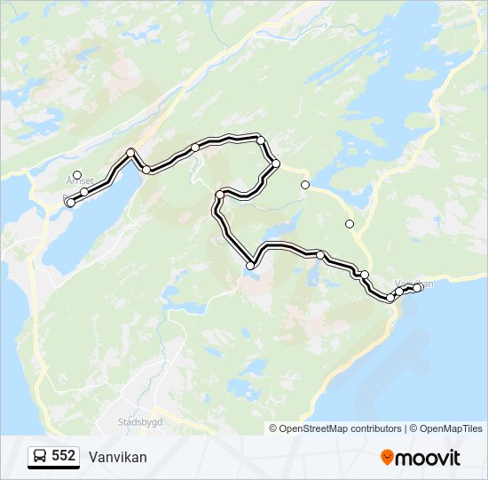 552 bus Line Map