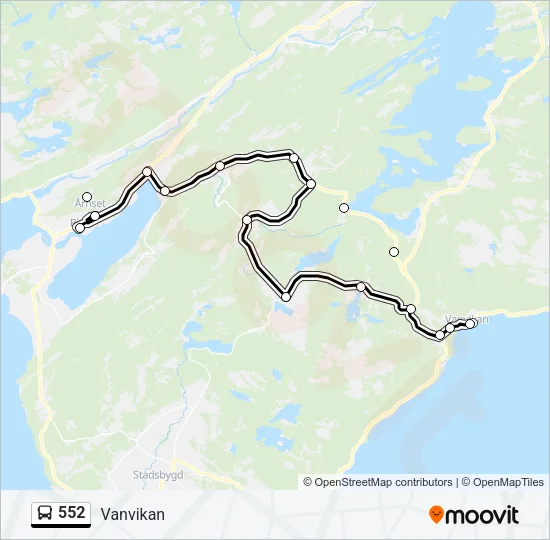 552 Bus Line Map