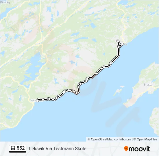 552 Bus Line Map