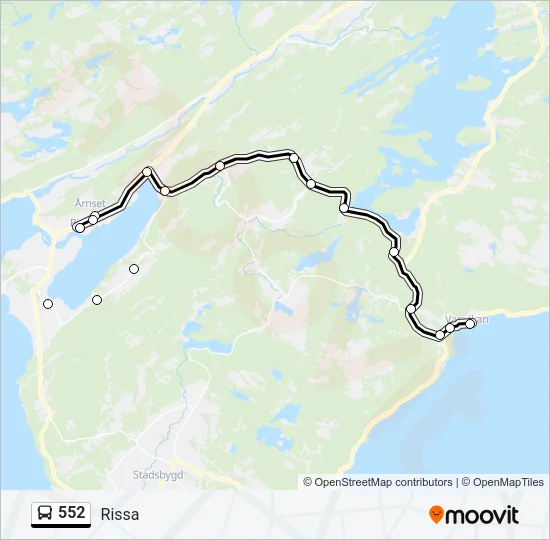 552 Bus Line Map
