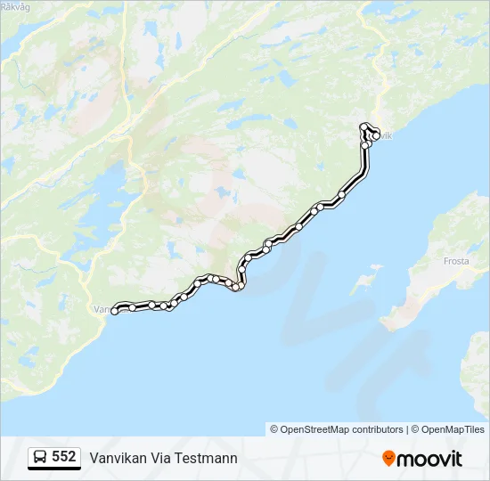 552 Bus Line Map