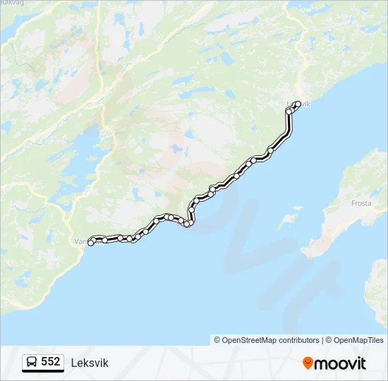 552 Bus Line Map