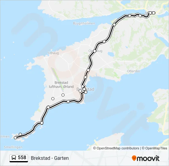 558 Bus Line Map